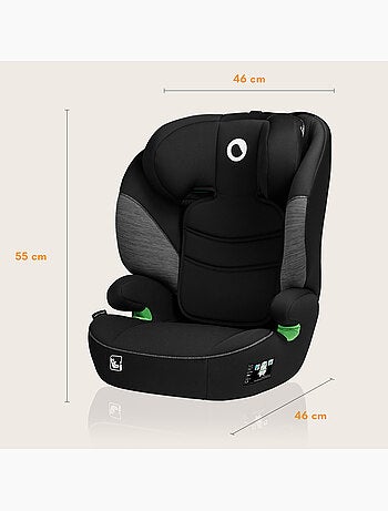 Seggiolino auto LIONELO Lars i-Size 100-150 cm - Seduta larga - Gruppo 2/3 - Rivestimento sfoderabil