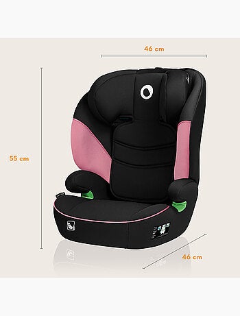 Seggiolino auto LIONELO Lars i-Size 100-150 cm - Seduta larga - Gruppo 2/3 - Rivestimento sfoderabil