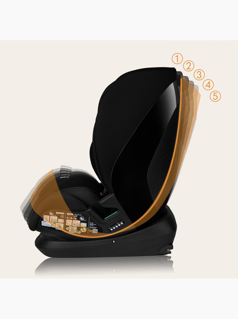Seggiolino auto LIONELO Lavender i-Size 76-150 cm - ISOFIX - Ventilazione - Gruppo 1/2/3 Nero - Kiabi