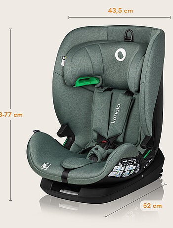 Seggiolino auto LIONELO Lavender i-Size 76-150 cm - ISOFIX - Ventilazione - Gruppo 1/2/3