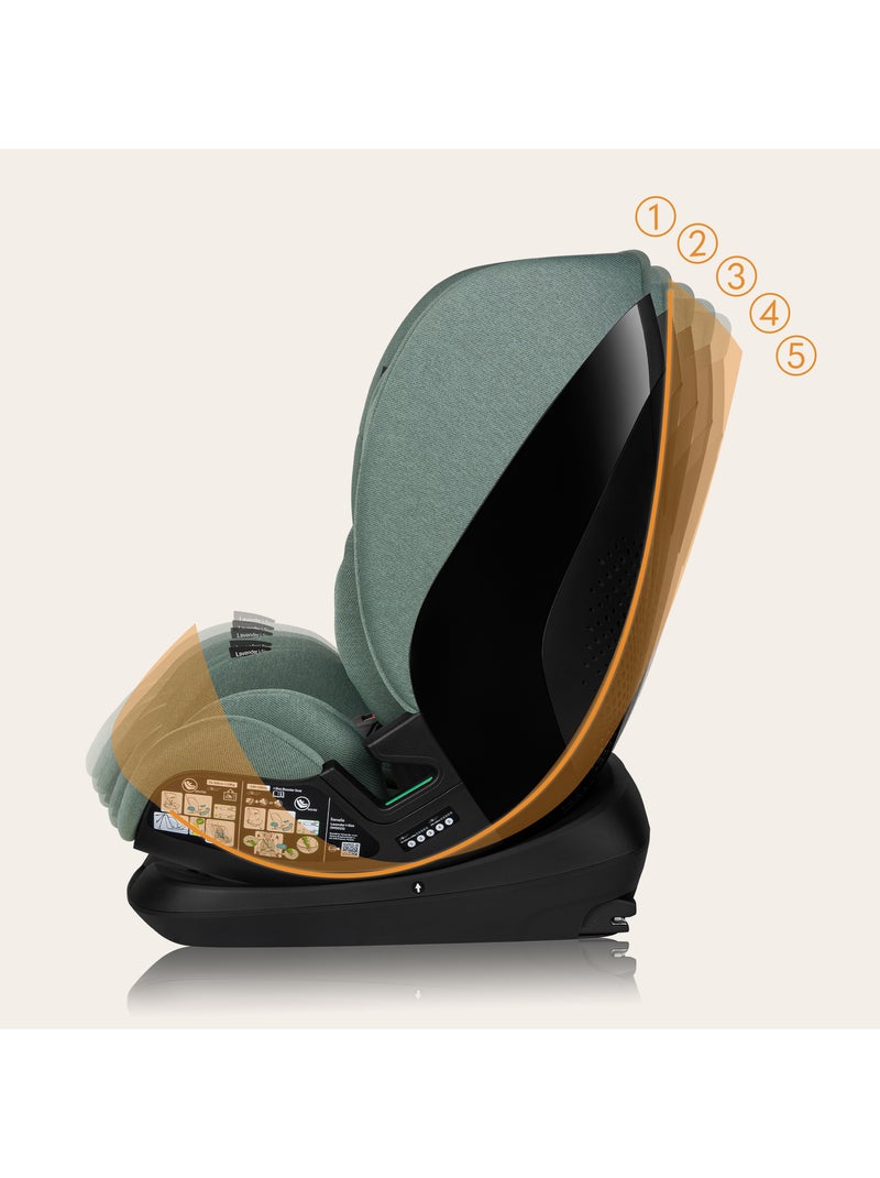Seggiolino auto LIONELO Lavender i-Size 76-150 cm - ISOFIX - Ventilazione - Gruppo 1/2/3 Verde salvia - Kiabi