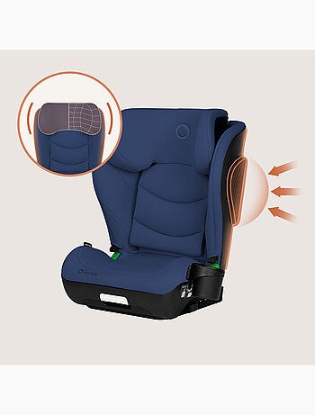 Seggiolino auto LIONELO Neal i-Size 100-150 cm - ISOFIX - Seduta larga - Portabicchieri - Reclinabil