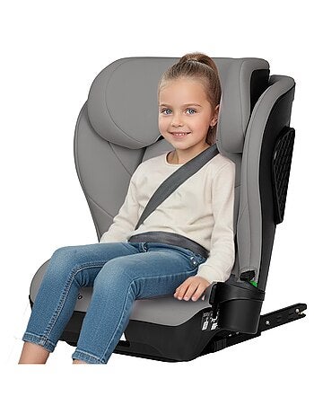 Seggiolino auto LIONELO Neal i-Size 100-150 cm - ISOFIX - Seduta larga - Portabicchieri - Reclinabil