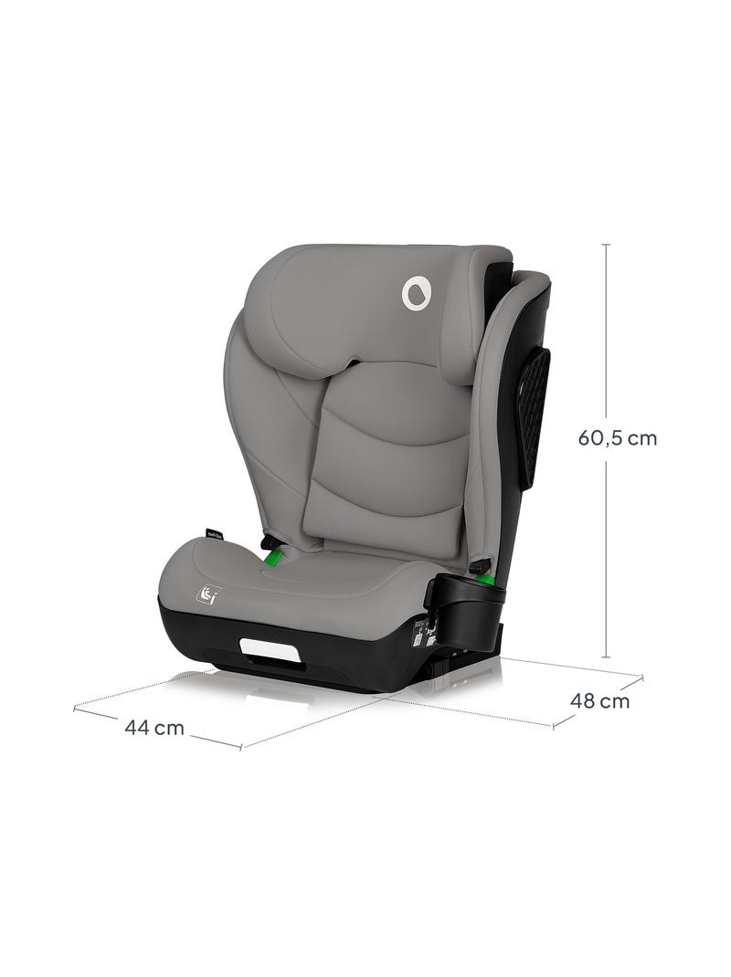 Seggiolino auto LIONELO Neal i-Size 100-150 cm - ISOFIX - Seduta larga - Portabicchieri - Reclinabil Grigio - Kiabi