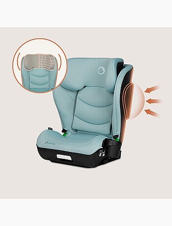 Seggiolino auto LIONELO Neal i-Size 100-150 cm - ISOFIX - Seduta larga - Portabicchieri - Reclinabil