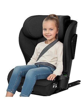 Seggiolino auto LIONELO Neal i-Size 100-150 cm - ISOFIX - Seduta larga - Portabicchieri - Reclinabil