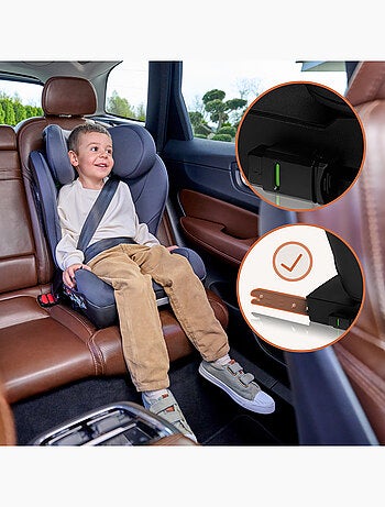 Seggiolino auto LIONELO Neal i-Size 100-150 cm - ISOFIX - Seduta larga - Portabicchieri - Reclinabil