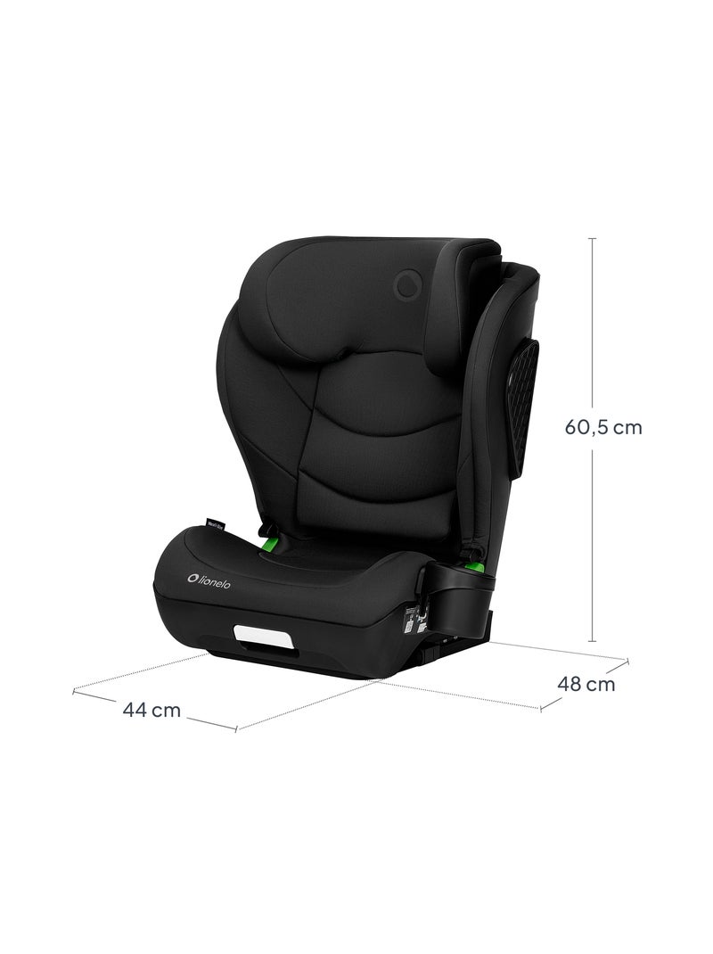 Seggiolino auto LIONELO Neal i-Size 100-150 cm - ISOFIX - Seduta larga - Portabicchieri - Reclinabil Nero - Kiabi