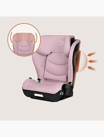 Seggiolino auto LIONELO Neal i-Size 100-150 cm - ISOFIX - Seduta larga - Portabicchieri - Reclinabil