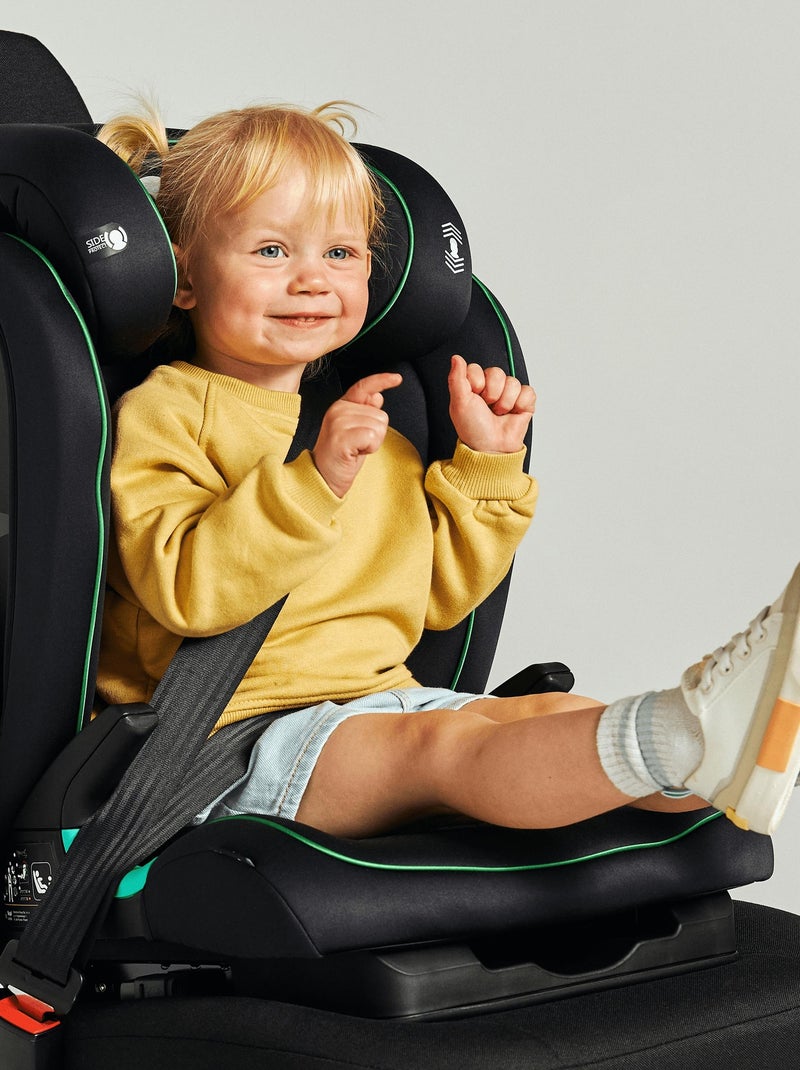Seggiolino auto LIONELO Neal i-Size 2/3 - ISOFIX - Seduta larga - Ventilazione - Reclinabile Nero Rosso - Kiabi