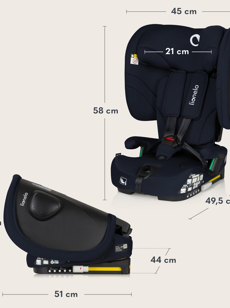 Seggiolino auto LIONELO Nelly i-Size 76-150 cm - ISOFIX - Pieghevole - Cinghia TopTether - Gruppo 1/ Blu - Kiabi