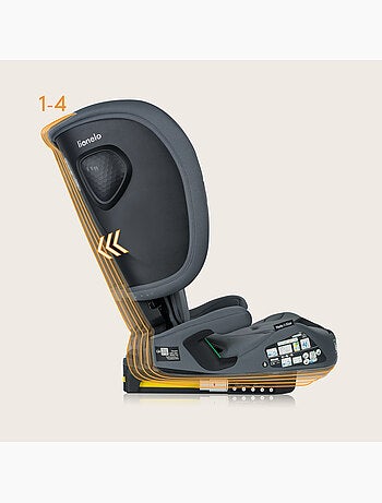 Seggiolino auto LIONELO Nelly i-Size 76-150 cm - ISOFIX - Pieghevole - Cinghia TopTether - Gruppo 1/