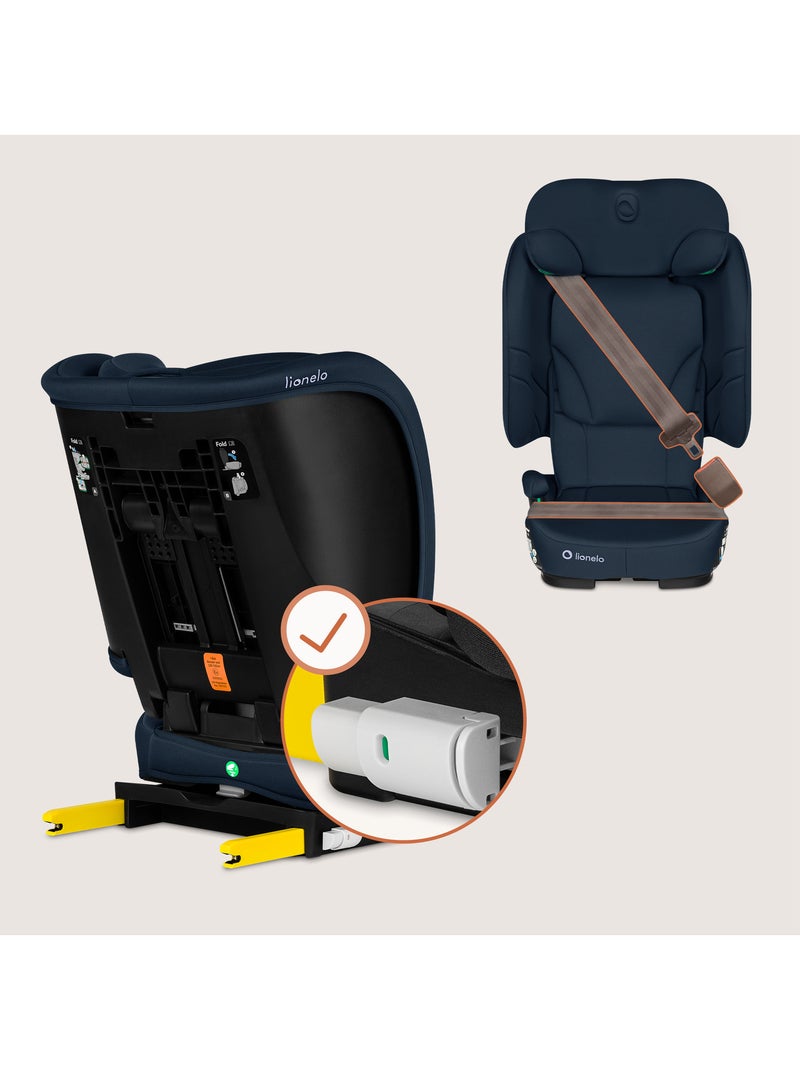 Seggiolino auto LIONELO Orin i-Size 100-150 cm - ISOFIX - Pieghevole - Leggero - Gruppo 2/3 Blu - Kiabi