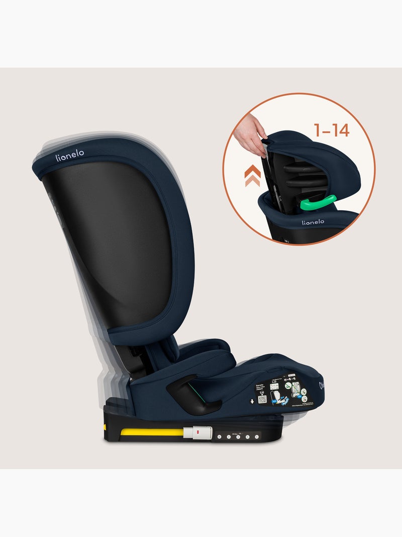 Seggiolino auto LIONELO Orin i-Size 100-150 cm - ISOFIX - Pieghevole - Leggero - Gruppo 2/3 Blu - Kiabi