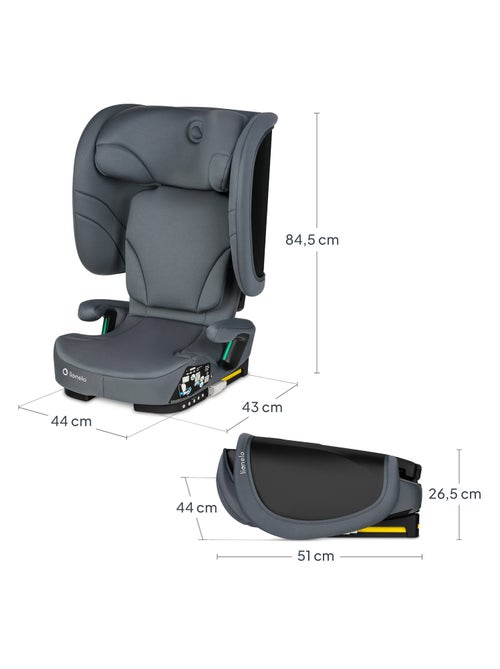 Seggiolino auto LIONELO Orin i-Size 100-150 cm - ISOFIX - Pieghevole - Leggero - Gruppo 2/3 - Kiabi