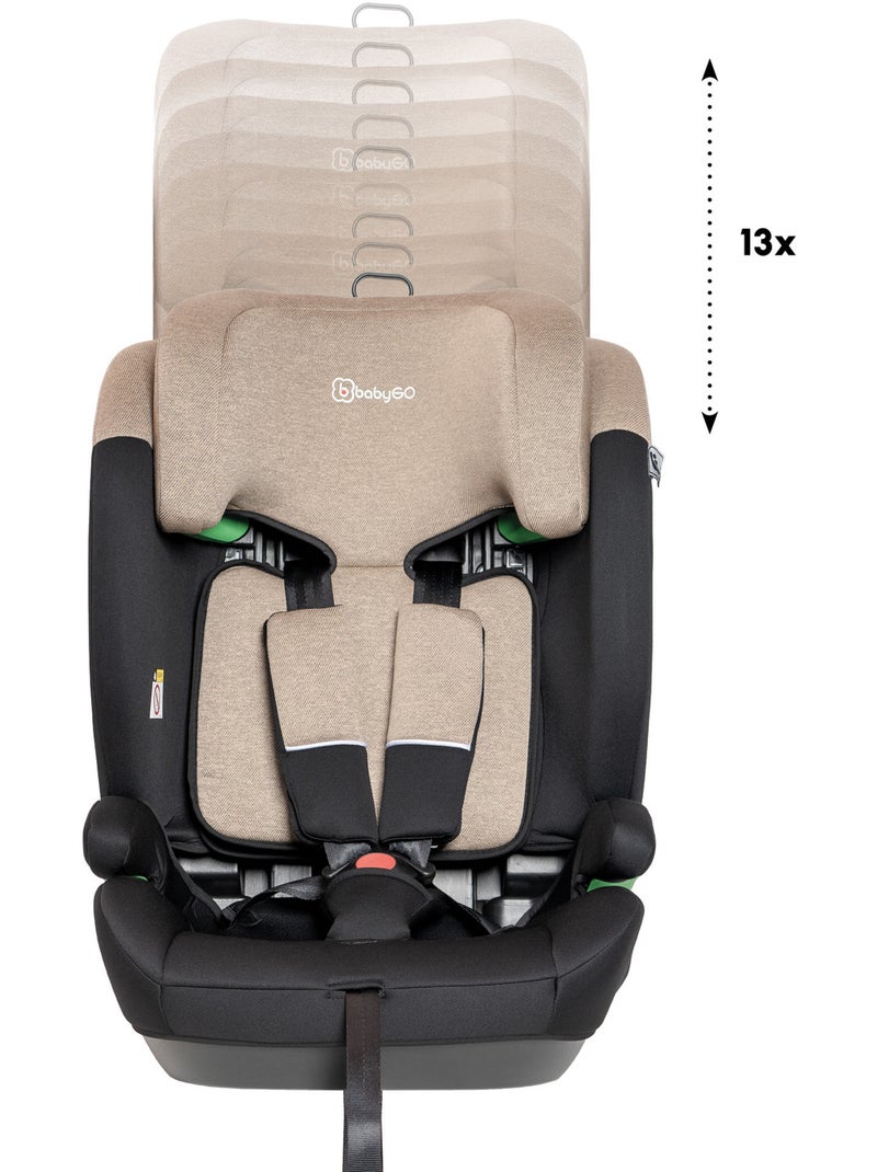 Seggiolino auto lumo - babygo Beige - Kiabi