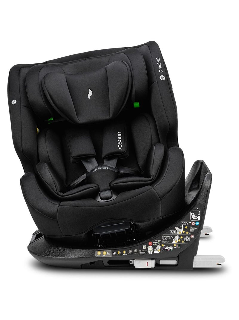 Seggiolino auto neonati/bambini One360 i-Size 40-150 cm Nero Nero - Kiabi