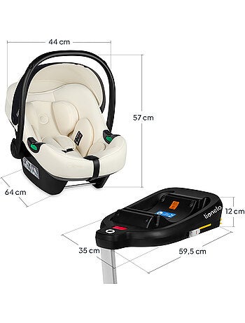 Seggiolino auto per neonati con base ISOFIX - LIONELO Astrid i-Size - Premio ADAC - Leggero - Seggio