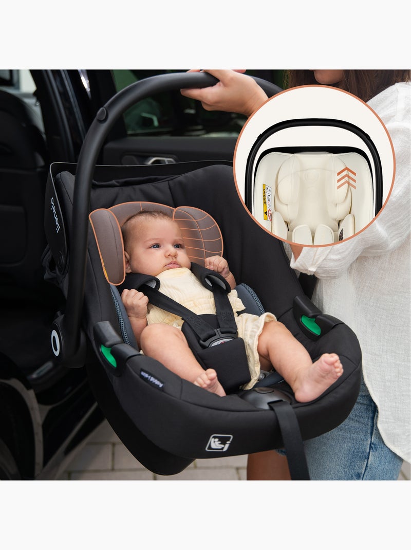 Seggiolino auto per neonati con base ISOFIX - LIONELO Astrid i-Size - Premio ADAC - Leggero - Seggio Beige chiaro - Kiabi