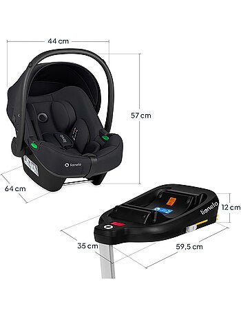 Seggiolino auto per neonati con base ISOFIX - LIONELO Astrid i-Size - Premio ADAC - Leggero - Seggio