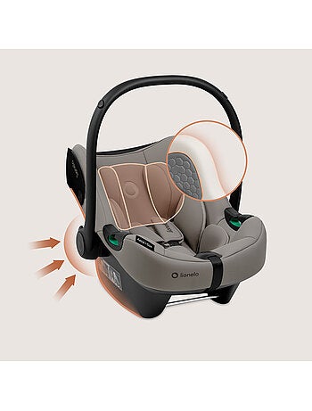 Seggiolino auto per neonati con base ISOFIX - LIONELO Astrid i-Size - Premio ADAC - Leggero - Seggio