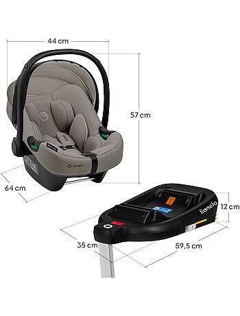 Seggiolino auto per neonati con base ISOFIX - LIONELO Astrid i-Size - Premio ADAC - Leggero - Seggio