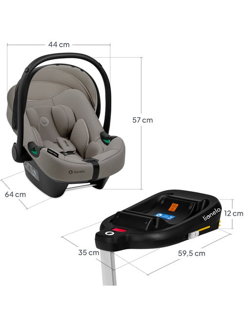 Seggiolino auto per neonati con base ISOFIX - LIONELO Astrid i-Size - Premio ADAC - Leggero - Seggio - Kiabi