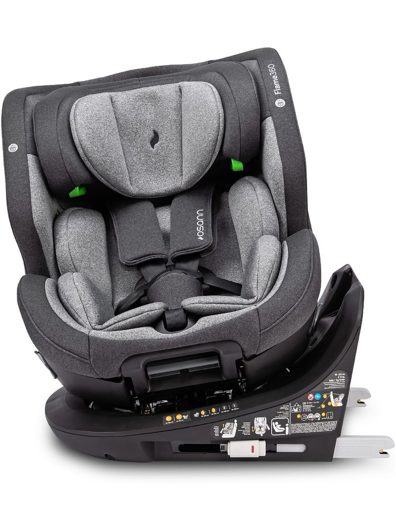 Seggiolino auto per neonati/bambini Flame 360 Isofix I-Size - 40-150 cm Grigio grigio - Kiabi