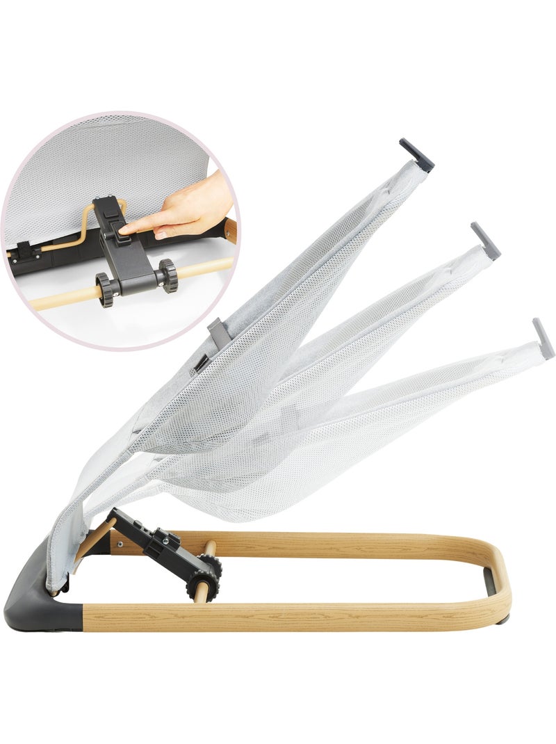 Seggiolino bebè LILY 2 in 1 dondolo sdraietta 0+ leggero 3 posizioni sicuro Grigio - Kiabi