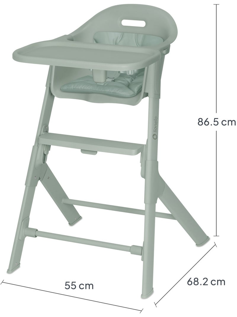 Seggiolone 2in1 LIONELO Beny - 6 a 36 mesi - Regolabile Verde - Kiabi
