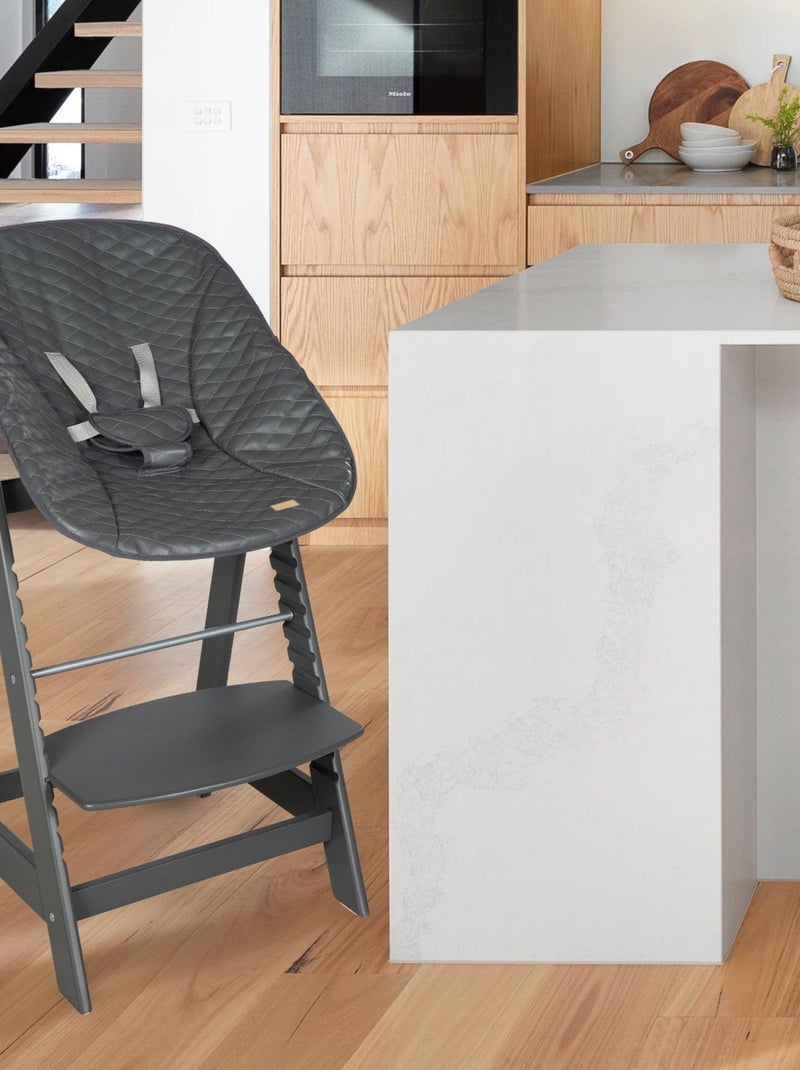 Seggiolone evolutivo con sdraietta inclinabile in pelle PU – ROBA "Born Up" Grigio antracite - Kiabi