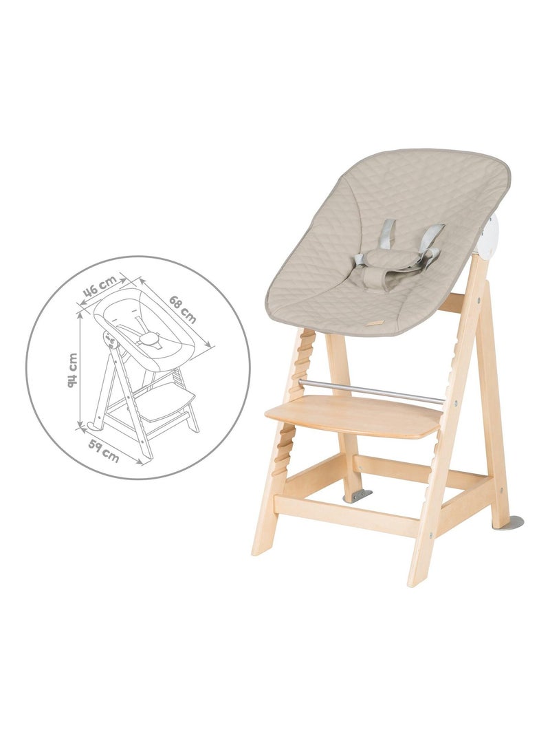 Seggiolone evolutivo con sdraietta inclinabile in pelle PU – ROBA "Born Up" Marrone chiaro - Kiabi