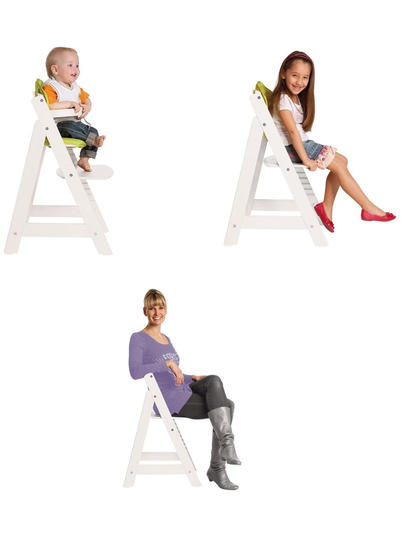 Seggiolone evolutivo in legno dai 6 mesi fino a 70 kg – ROBA "Sit Up III" Bianco - Kiabi