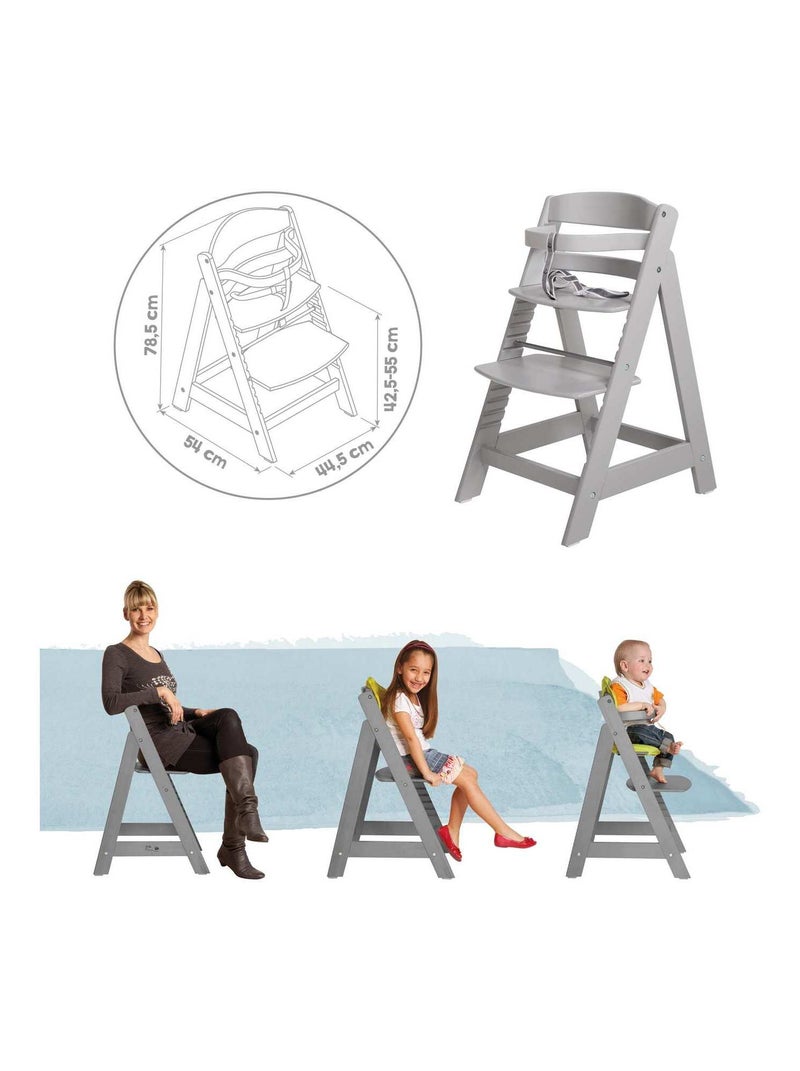 Seggiolone evolutivo in legno dai 6 mesi fino a 70 kg – ROBA "Sit Up III" Grigio - Kiabi