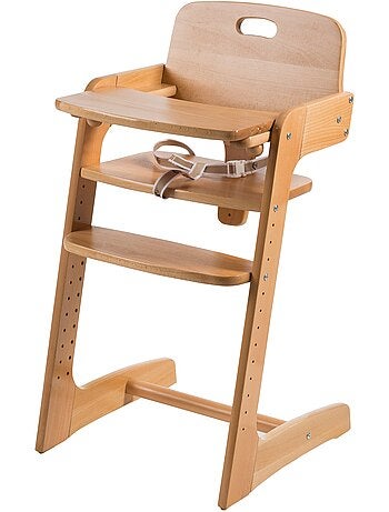 Seggiolone evolutivo in legno massello con vassoio – fino a 50 kg – "Roba Kid Up