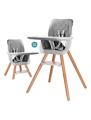 Seggiolone evolutivo in legno StarWood naturale grigio