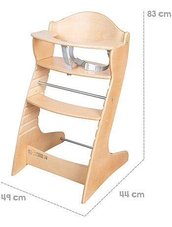Seggiolone evolutivo in legno – supporta fino a 70 kg – "Roba Chair Up