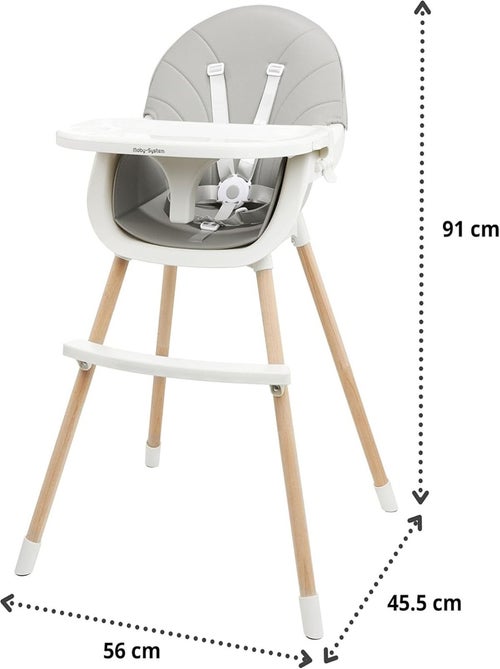 Seggiolone evolutivo legno 2 livelli max 25kg Mamabrum - Kiabi