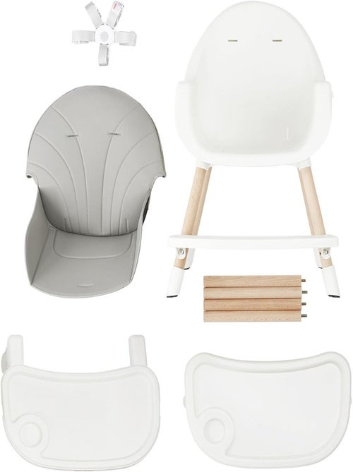 Seggiolone evolutivo legno 2 livelli max 25kg Mamabrum - Kiabi