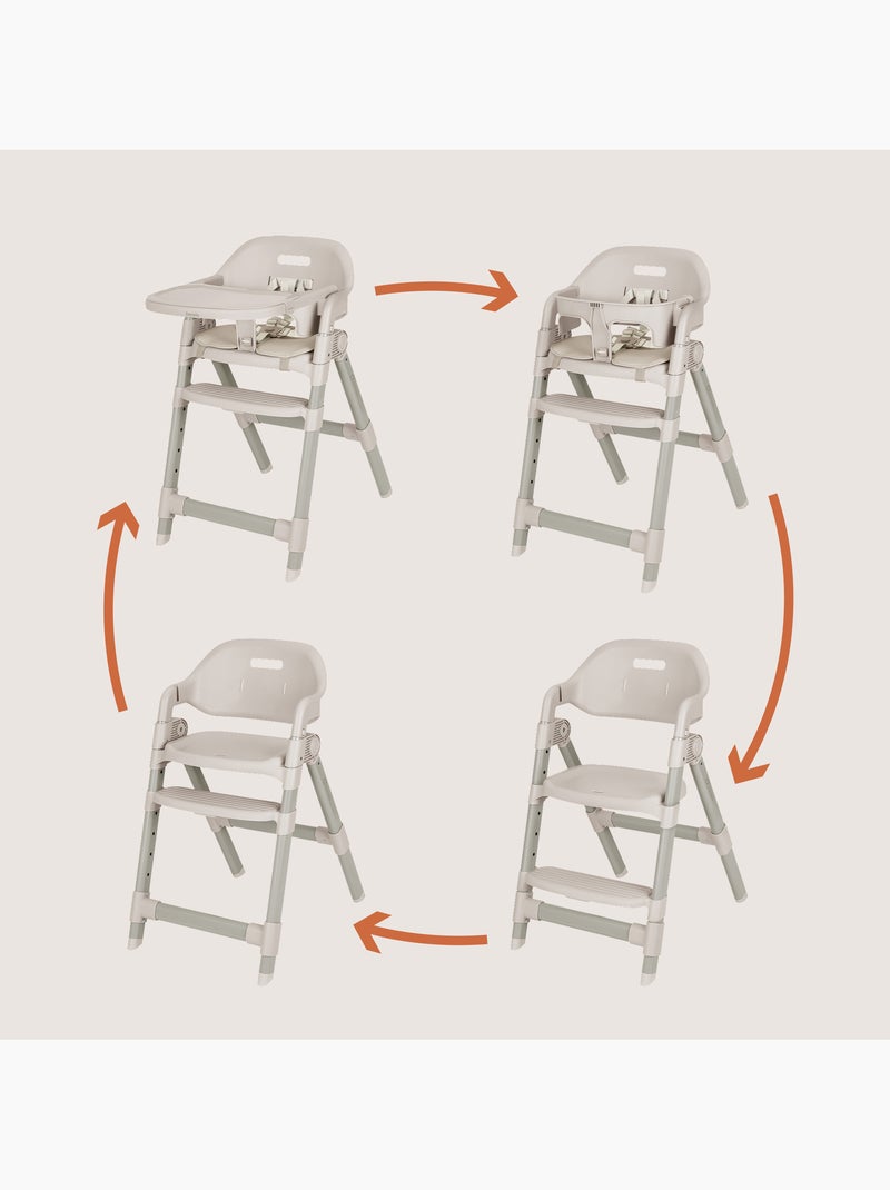 Seggiolone evolutivo LIONELO Matt - Regolabile in altezza - Pieghevole e compatto - Fino a 110 kg Beige - Kiabi