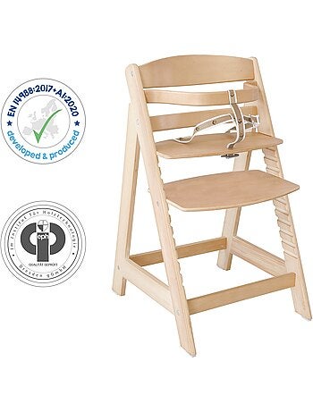 Seggiolone evolutivo ROBA "Sit Up III" + cuscino "Little Stars" – naturale/grigio