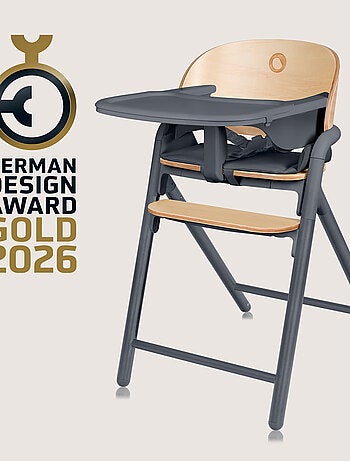 Seggiolone in legno LIONELO Celia 3 in 1 - Fino a 90 kg - Regolazione con una mano - Adattabile