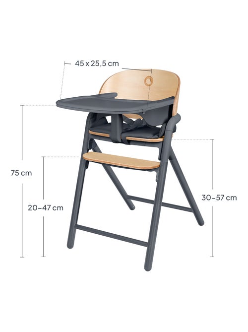 Seggiolone in legno LIONELO Celia 3 in 1 - Fino a 90 kg - Regolazione con una mano - Adattabile - Kiabi