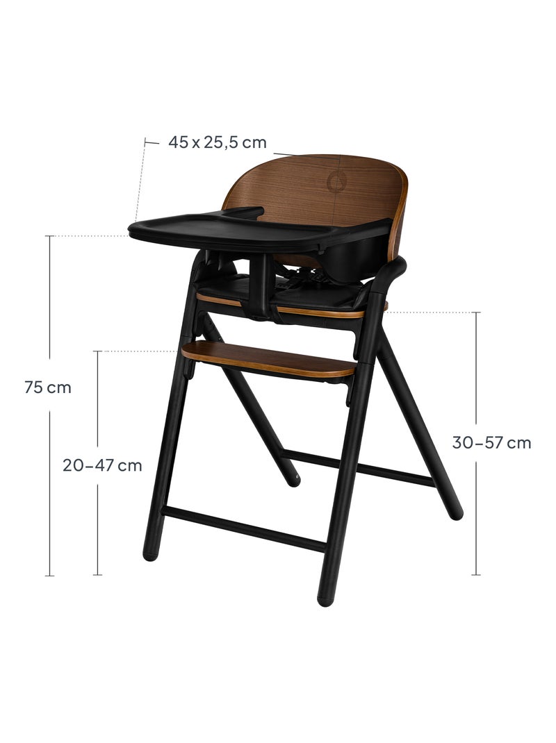 Seggiolone in legno LIONELO Celia 3 in 1 - Fino a 90 kg - Regolazione con una mano - Adattabile Nero - Kiabi