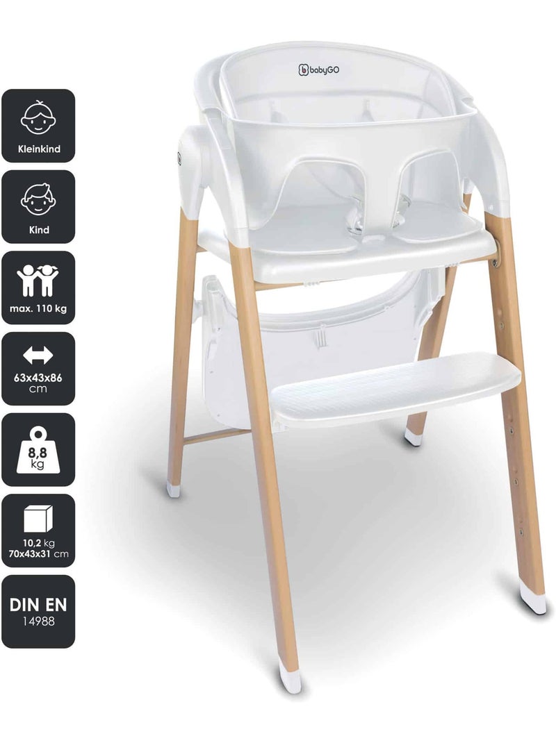 Seggiolone Levels Newborn Set incluso riduttore per neonato - babyGo Bianco - Kiabi