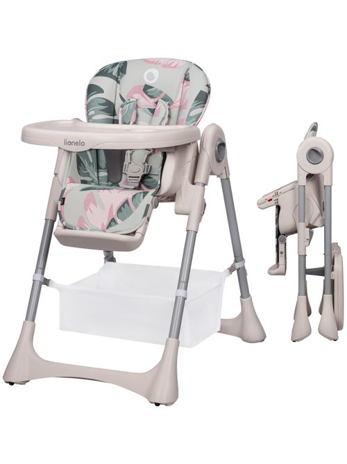 Seggiolone LIONELO Zanna - Pieghevole - Con ruote - Vassoio e poggiapiedi regolabili - Kiabi