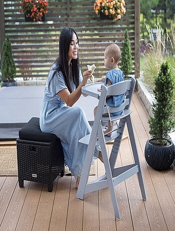 Seggiolone pappa evolutivo in legno con vassoio Mamabrum