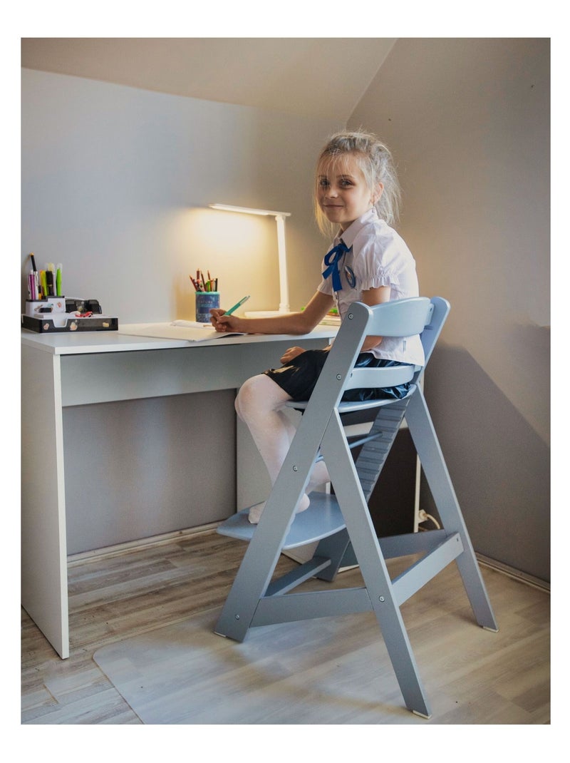 Seggiolone pappa evolutivo in legno con vassoio Mamabrum Grigio - Kiabi