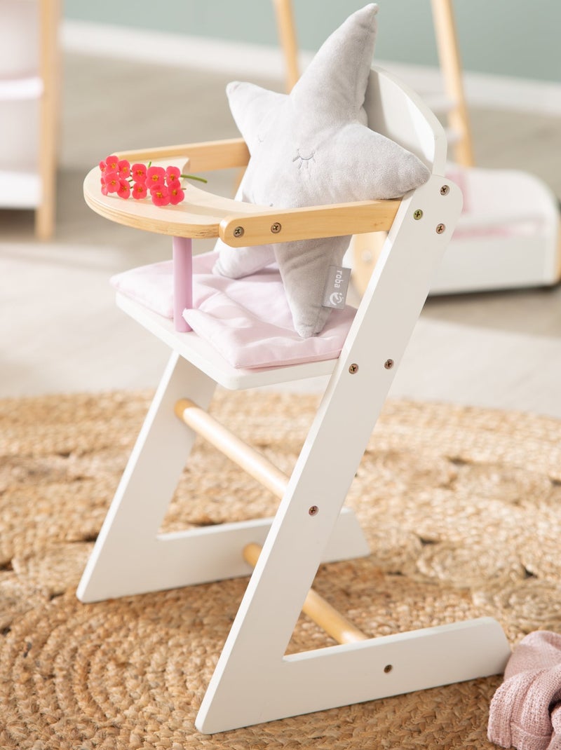 Seggiolone per bambole in legno + cuscino "Scarlett" – ROBA Bianco/Legno - Kiabi