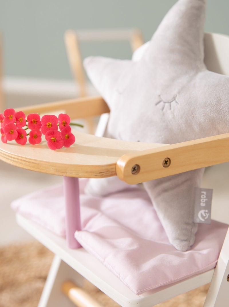 Seggiolone per bambole in legno + cuscino "Scarlett" – ROBA Bianco/Legno - Kiabi